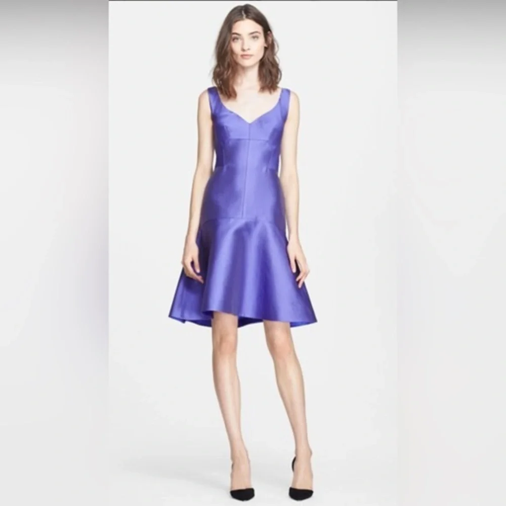 purple fit and flare cocktail dress Jovani 40596 Long Formal Dress Wine / 6